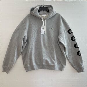 NWT Lacoste Grey Hoodie with Pocket Size 7 XXL